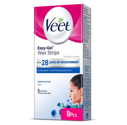 Veet Easy-Gel Wax Strips Sensitive Skin 8pcs