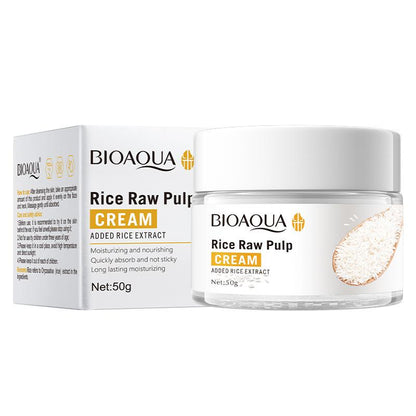 BIOAQUA RICE RAW PULP MOISTURIZING FACE CREAM-50G