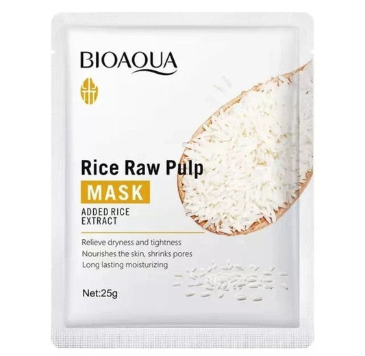 BIOAQUA  RICE RAW PULP SHEET MASK