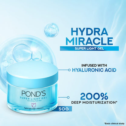 Pond,s Super Light Gel, Hydrated dewy Skin, 50g