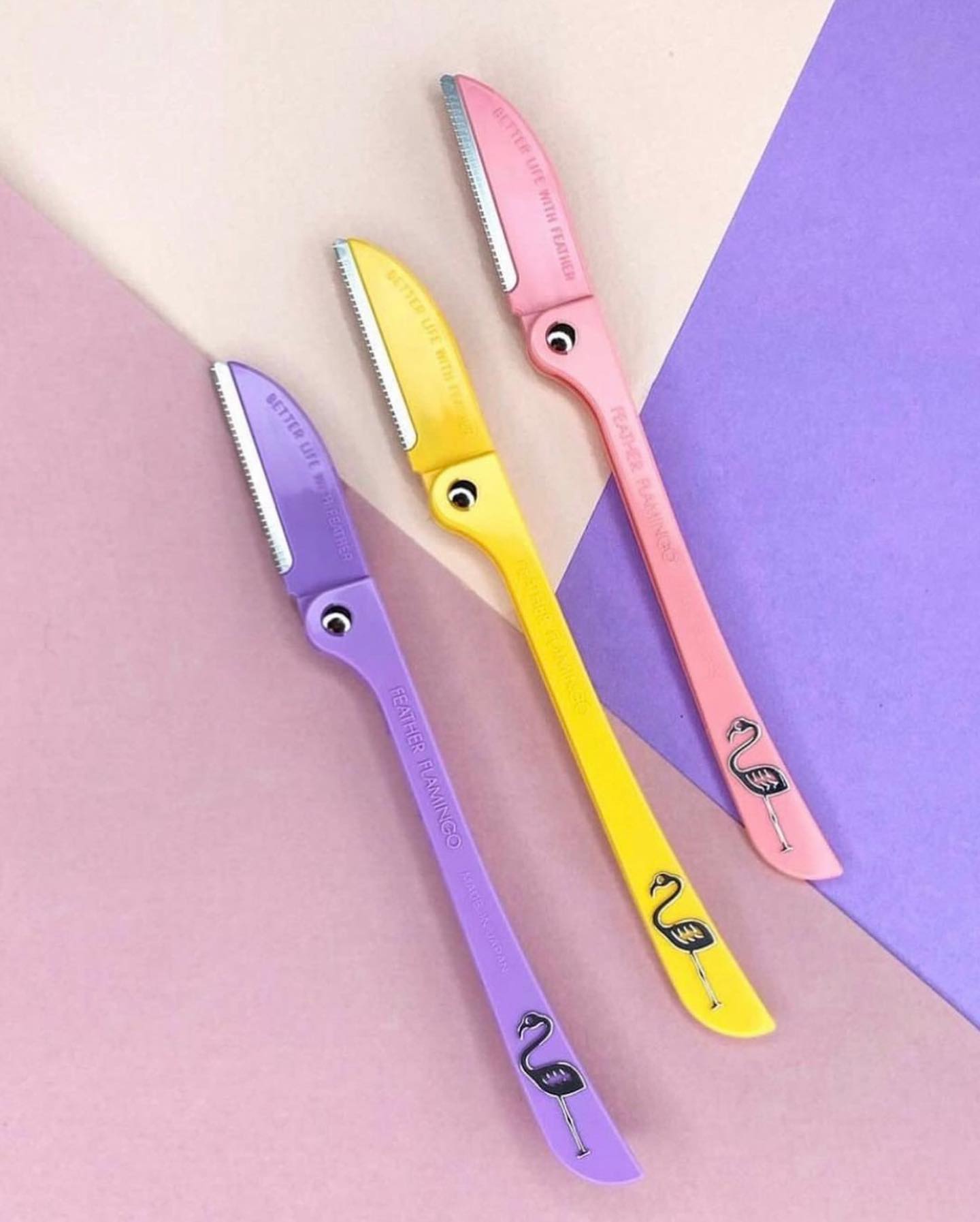 Feather Flamingo Tinkle razor 3pcs Set