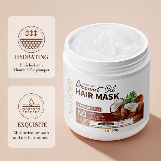 SADOER COCONUT OIL SULPHATE FREE HAIR MASK-500G