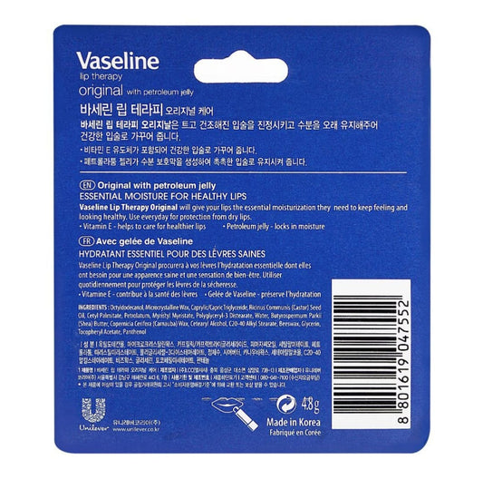 Vaseline Lip Therapy Original with Petroleum Jelly